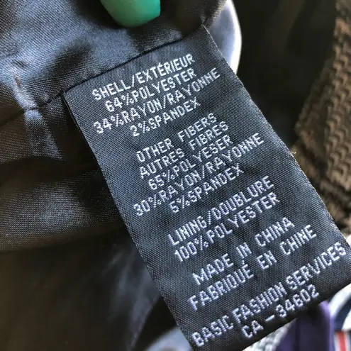 Mario Serrani ITALY | Plaid Houndstooth Full Zip Blazer