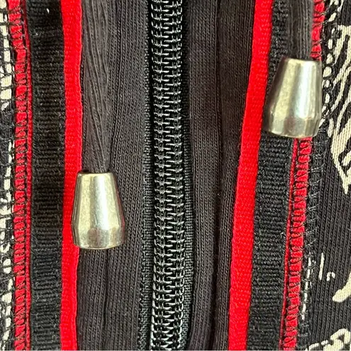 Christopher & Banks Christopher & Banks Black Red Full Zip Shirt Size Medium Giraffe Zebra Safari