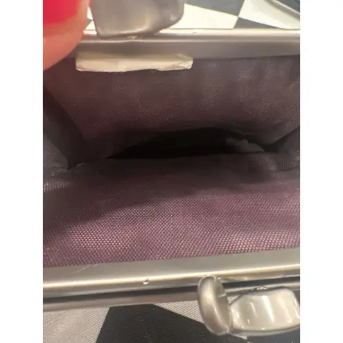 Vintage Burgundy Textured Leather Coin Purse Kiss Clasp Small Wallet Pouch Rolfs Red - Image 5