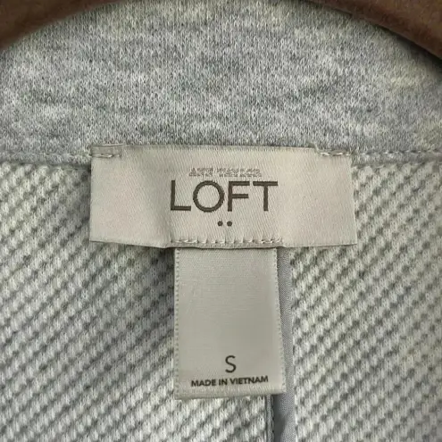 Loft Ann Taylor ‎ light, gray cardigan, blazer like sweater women’s size S