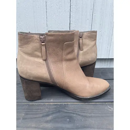 Naturalizer Women's Taupe Ankle Boots Buckle Detail Heel Booties Shoes SZ 11