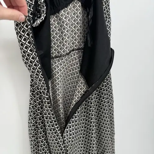 Alyn Paige NY Geometric Satin Halter Formal Y2k Dress Size 4