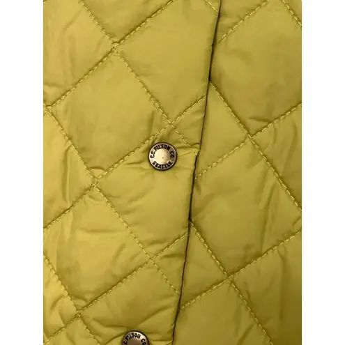 Filson Vest Womens Medium Green Quilted Nylon Snap Front Utility Outdoor Preppy