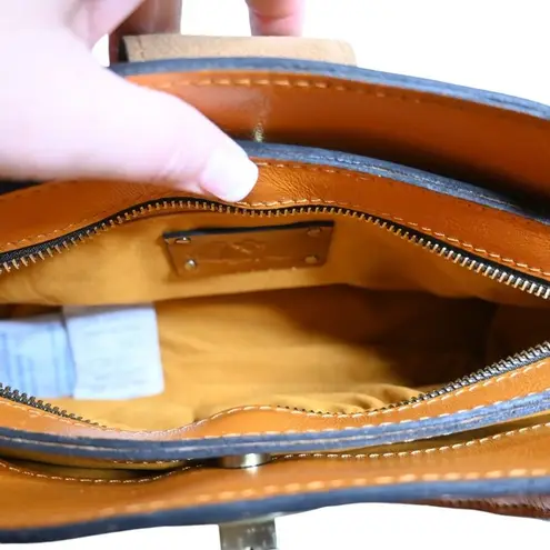 Patricia Nash Cut Out Collection Rosina Artisan Sun Yellow Leather Handbag NEW