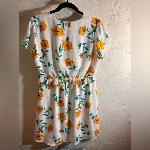 Lush Clothing Lush Mini Dress Yellow Green Floral MED. garden girl brunch summer colorful