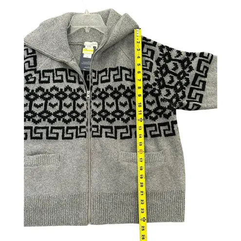 Universal Threads Womens Zip-Up Cardigan Universal Thread Heather Gray Zig Zag Size XL