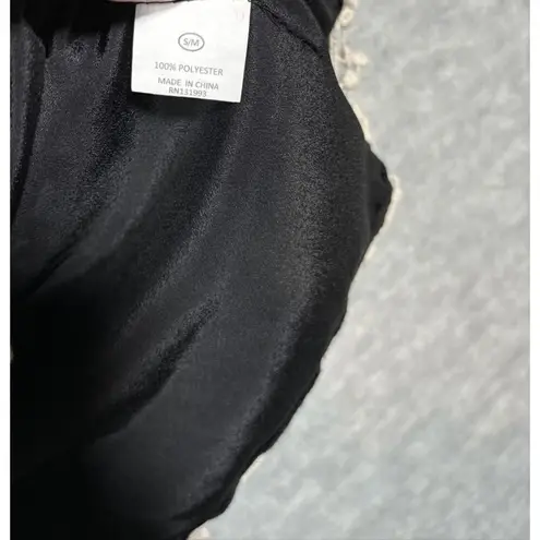 Mud Pie  Women’s Shirt Swimsuit Cover‎ Up Sz S/M Black Pom Pom Detail Boho Beach