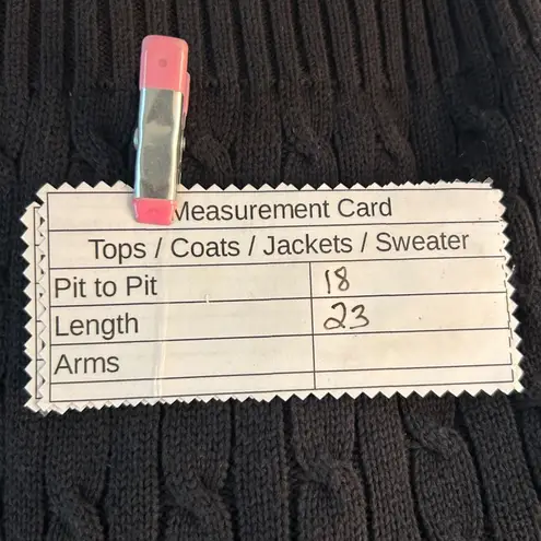 Ralph Lauren Sport Womens Sweater Size L Minimalist Cable Knit Preppy Cozy Comfy Black Size L