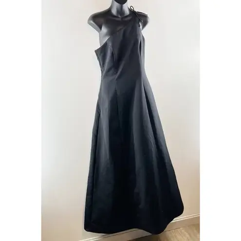 Urban Girl Nites Vintage One Shoulder Maxi Dress Gown Prom Black 6