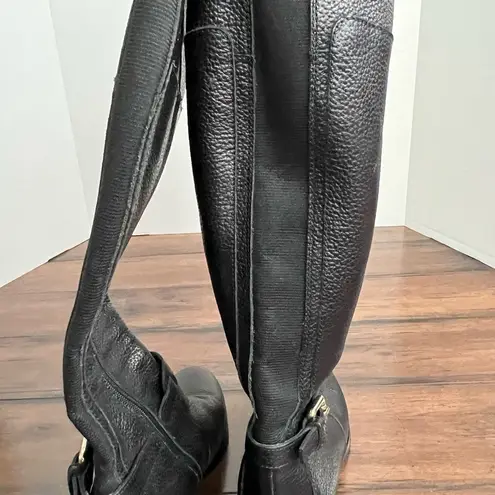 LK Bennett L.K. Bennett Carole Black Stretch Leather Knee Boots - Size 5.5 / 36