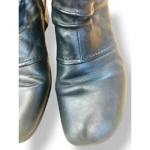 Earth Origins Black Ankle Boots Womens 8.5M Mod Goth Minimalist Classic Booties