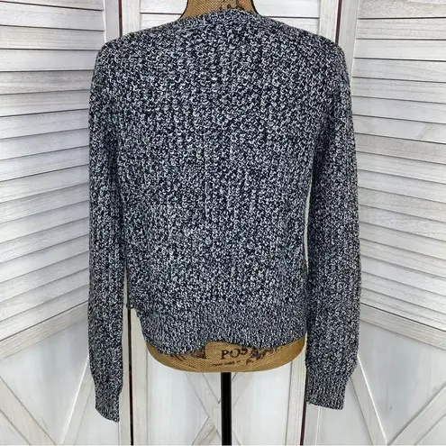 Jennyfer Y2K LaceUp Sides Speckle Sweater Black White Medium Black