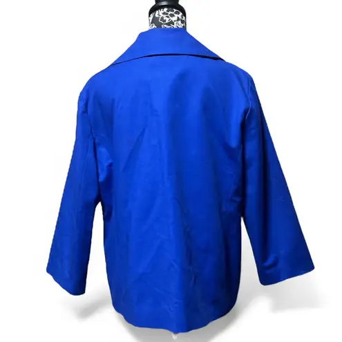 Rafaella Double Button Notched Collar Royal Blue Blazer Jacket