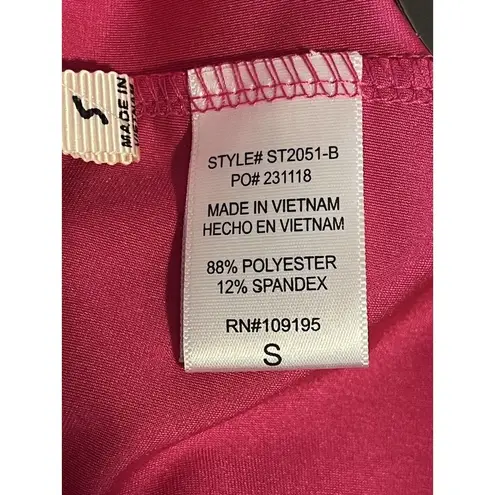 Love j Top And Short Set Womens Size Small Pink Silky Halter Stretch Shorts NEW