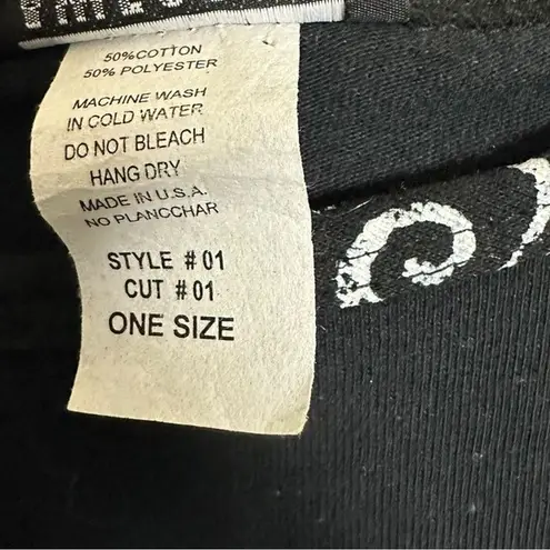 Vintageā Women's Tropical Print Black T Shirt Oversized Crew Neck Beach One Size Size undefined