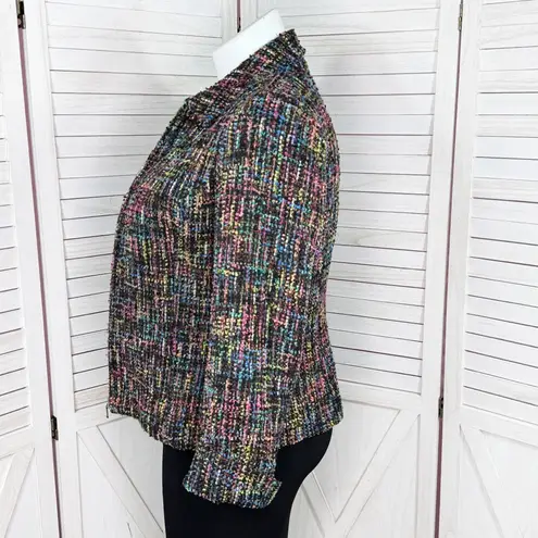 Coldwater Creek Vintage Boucle Tweed Wool Blend Blazer Jacket Multicolor 14