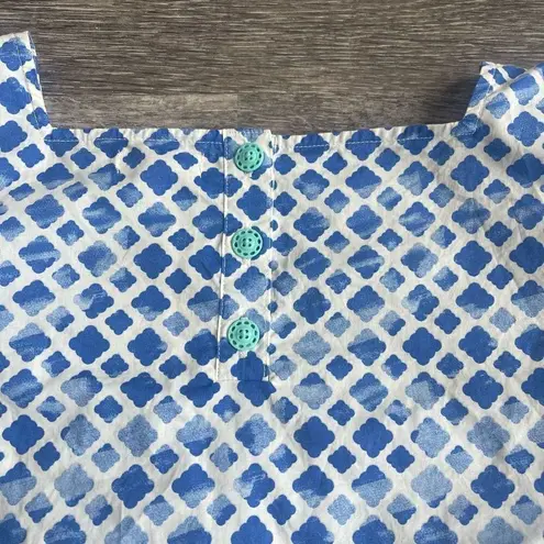 Matilda Jane Smocked Geometric Flutter Sleeve Top Size XL Cotton Summer