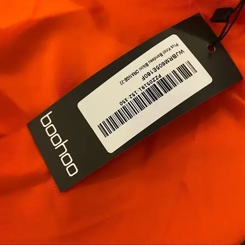 Boohoo Knot Bandeau Bikini Set in Orange Size 18