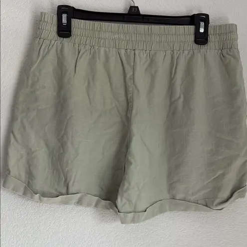 Como vintage Green Cargo Shorts Relaxed Fit Elastic Waistband