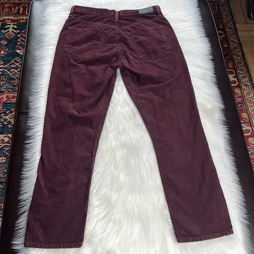 Citizens of Humanity Citizen Burgundy Corduroy Jolene High Rise Straight Pants