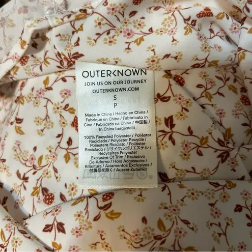 Outerknown  Juniper Floral Print V-Neck Short Sleeve Mini Dress Size Small New