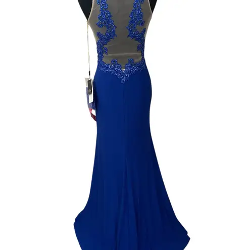 Coya Collection Royal Blue Sleeveless Prom Dress