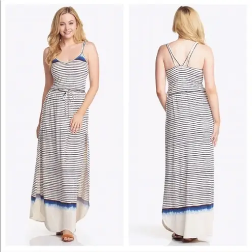 NWT Tart Abigail Maxi Dress Stripe Tie Dye S White