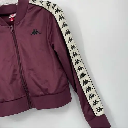 Kappa 222 Banda Wanniston Slim Track Jacket Size Small Plum