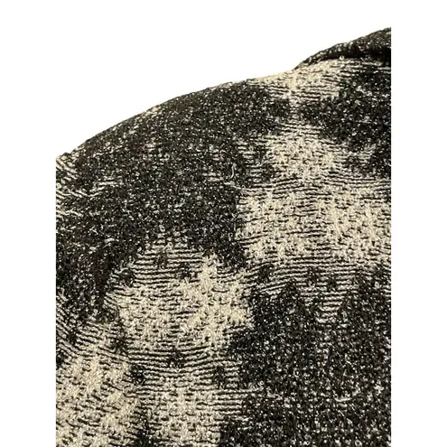 Missoni Metallic Knit Blazer Jacket Women Size 42/US 6 Black Silver Dressy