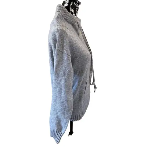 Knit Cowl Neck Pullover Sweater Workwear Winter Casual School Gray Size M