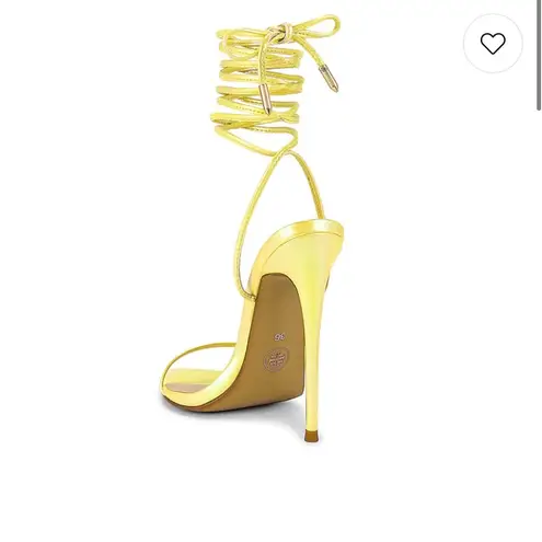 FEMME LA Luce Minimal Heeled Sandal in Sol Yellow Size 5