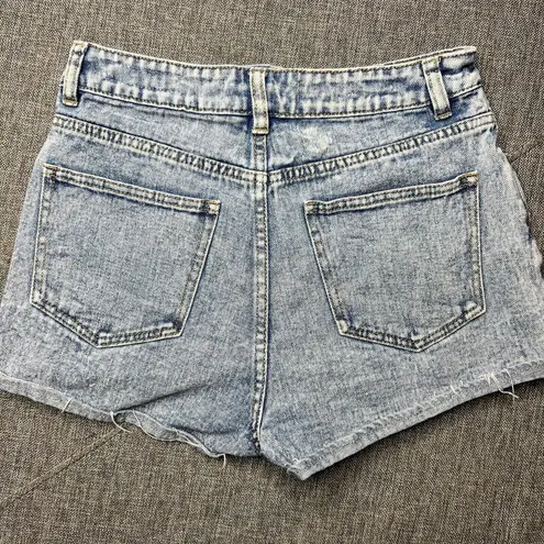 Bullhead Denim Co Mom Shorts Womens 7 Acid Wash High Rise Cut Off 90s Y2K Blue Size undefined