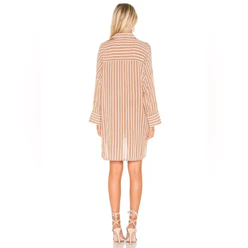 Faithfull the Brand Women’s Baia Shirt Dress in Pink Almeria Stripe Size XS