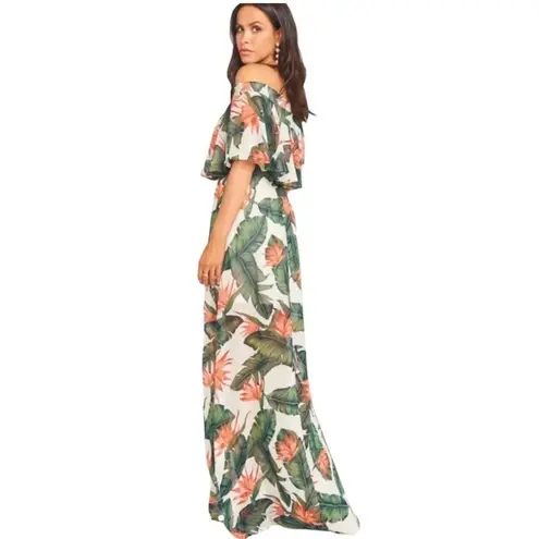 Show Me Your Mumu  Hacienda Maxi Dress Off Shoulder Paradise Tropical Floral XS