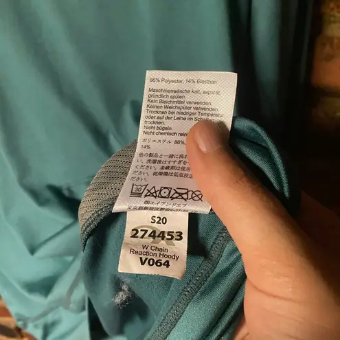 Outdoor Research Teal Blue Chain Reaction Hoodie Hoody Women's Size Large