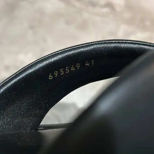 Balenciaga Padded Rise Platform Leather Thong Sandals in Black, Size 41 $695