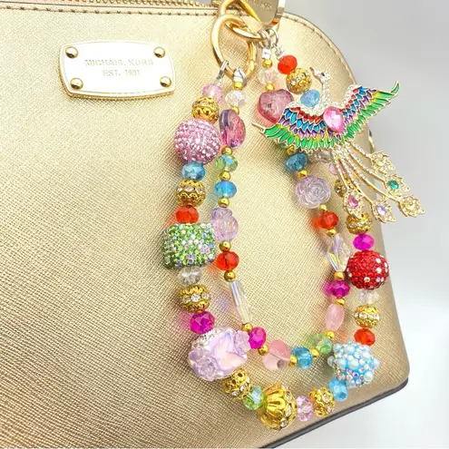 Handmade 🐦🔥Luxury Bag/Phone Chain Charm/Keychain Colorful Rhinestone PHOENIX Crystals