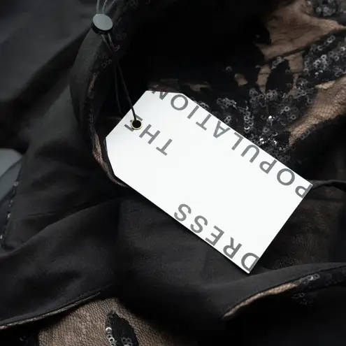 Dress the Population Courtney Sequin Overlay Dress Small