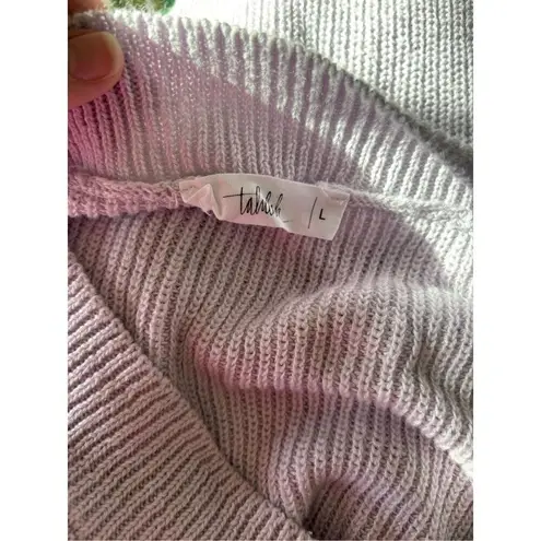 TALULAH purple sleeveless v neck knit top size large