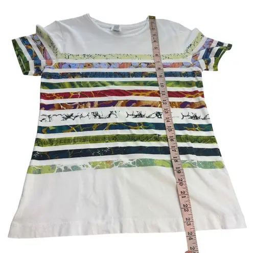 Rosie Assoulin Fall/Winter 2018 Designer Striped Multicolored Print Bedazzled S White