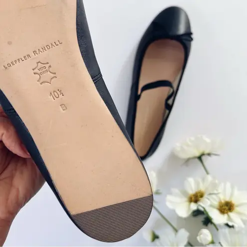 Loeffler Randall Leonie Leather Ballet Flat Black
