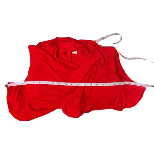 Carmen Maro Valvo Faux Wrap Red Top Womens 2X Holiday Christmas Dressy Party