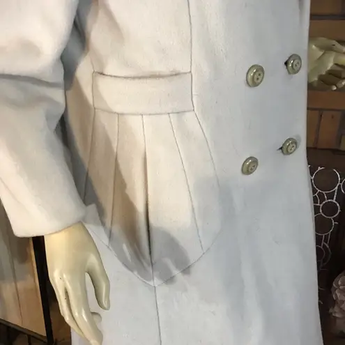 VINTAGE CIRCA 1970'S SABRINA GRAY WOOL W/FOX FUR COLLAR COAT (S)