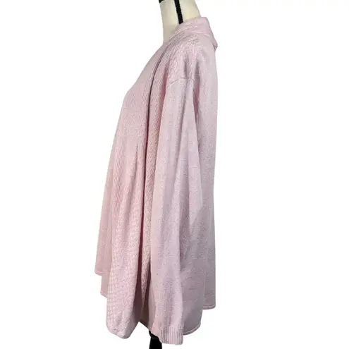 Briggs New York Briggs 3X-Large Tunic Sweater One-Piece Long Sleeves Rhinestones Rose Pink New