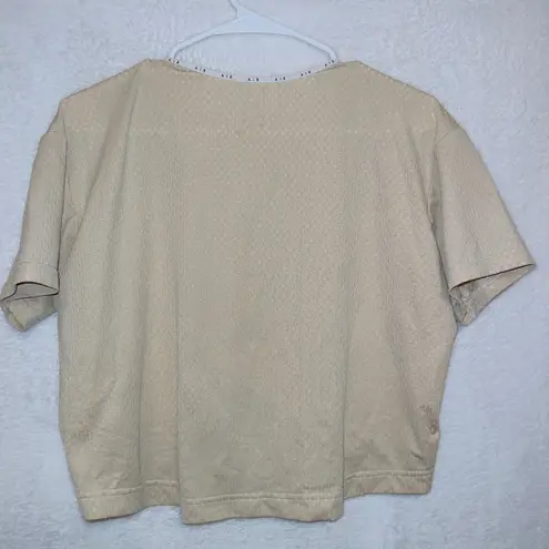 Nike Air Beige Short Sleeve Athletic Running Crop Top size small