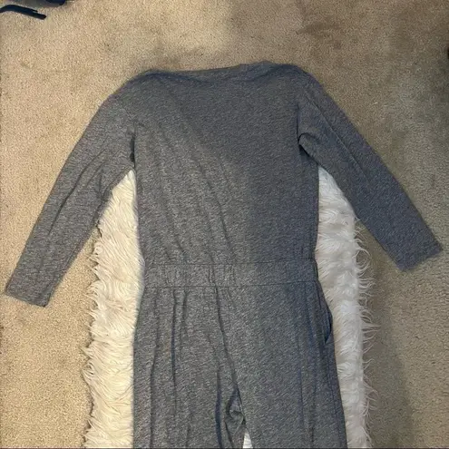 Monrow Henley Drawstring Jumpsuit Gray Size L