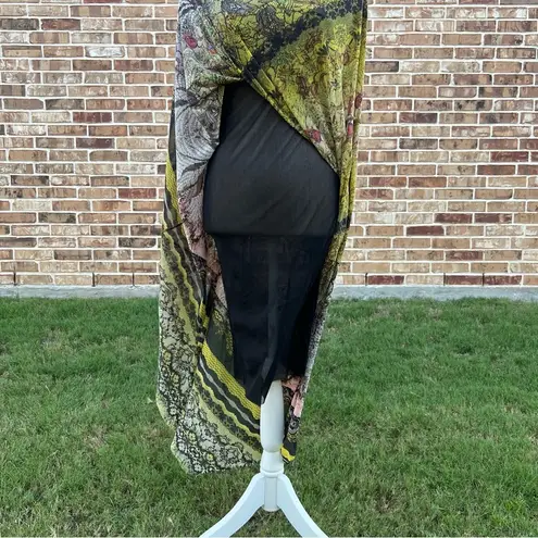 Fuzzi Multicolor Short Sleeve Long Maxi Mesh Dress Size XS