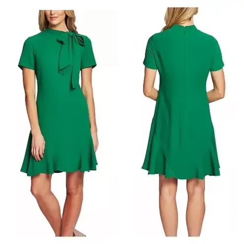 CeCe A-Line Bow Dress Green Size 2 NWT