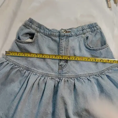 Topshop  Rara Ruffle Hem Denim Skirt US 6 Y2K