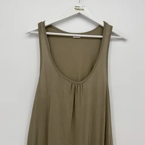 Lascana Sleeveless Mini Tank Dress Boho Size US 8 Khaki Tan Scoop Neck